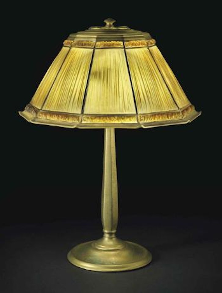 A 'Linenfold' Table Lamp by Tiffany Studios