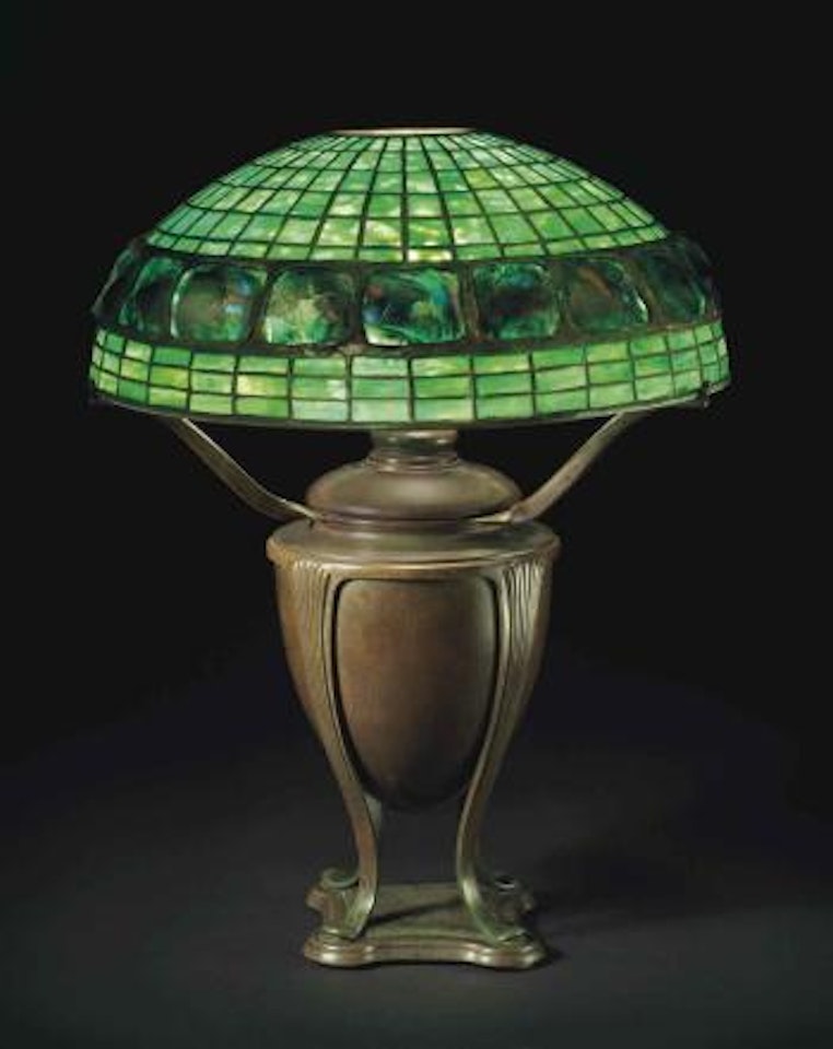 A Geometric Table Lamp by Tiffany Studios