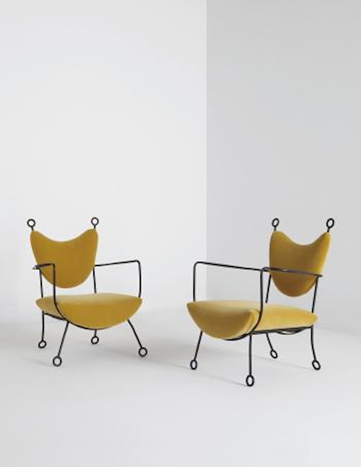Pair of 'Yo-Yo' armchairs by Jean Royere