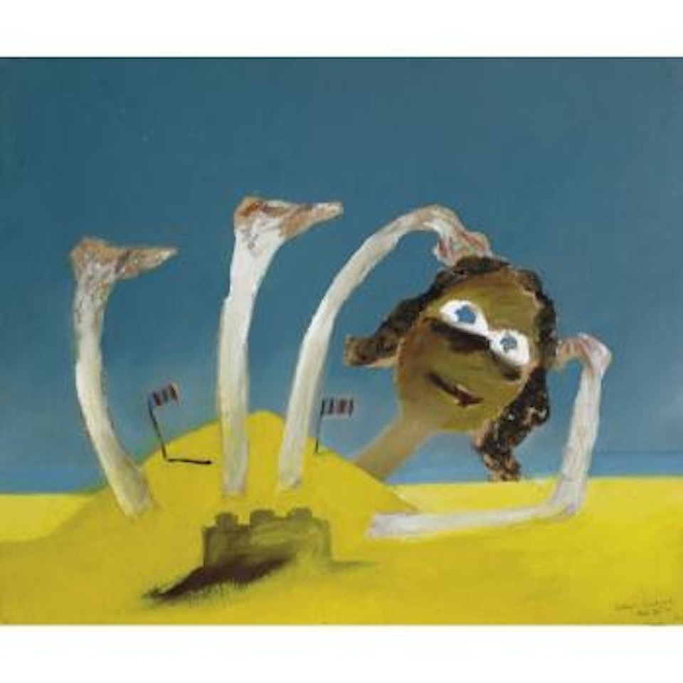 Bather and sandcastle by Sidney Nolan