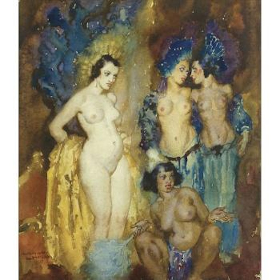 Four nudes by Norman Alfred Williams Lindsay