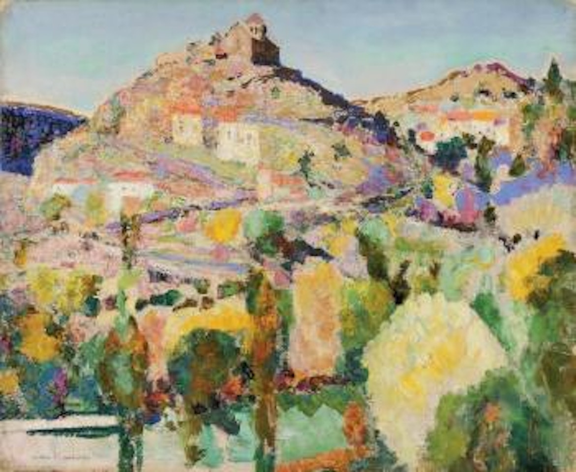 Village sur la colline, en Provence by Victor Charreton