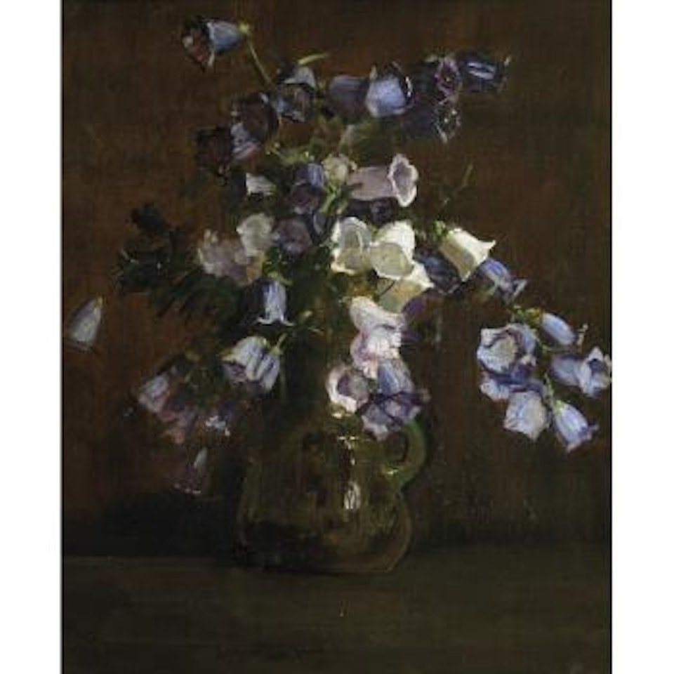 Canterbury bells (purple and white) by Arthur Ernest Streeton