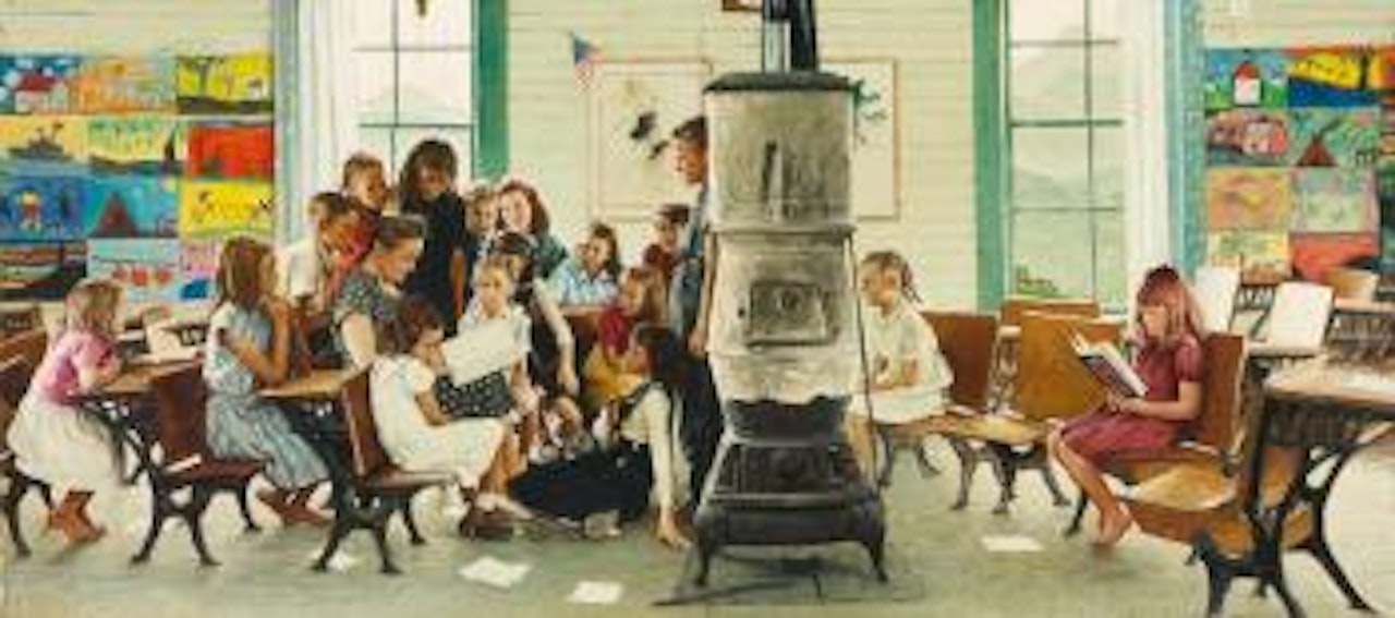 Norman Rockwell Visits A Country School by Norman Rockwell