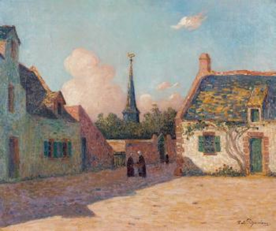 Place du village en Bretagne by Ferdinand du Puigaudeau