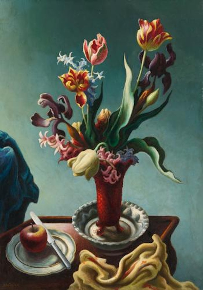 Still Life With Spring Flowers by Thomas Hart Benton
