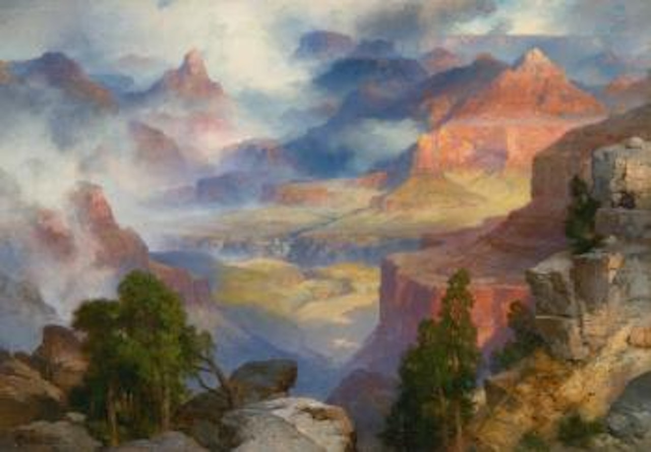 Grand Canyon In Mist by Thomas Moran