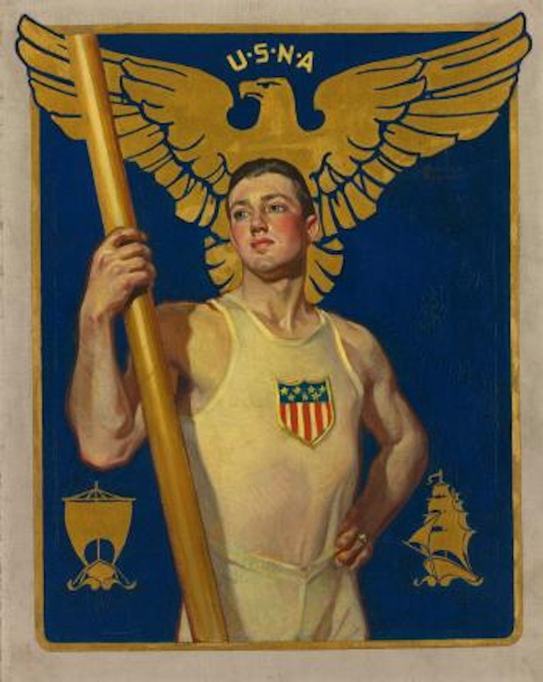 Naval Academy Oarsman (Portrait Of Captain Edwin Graves) by Norman Rockwell