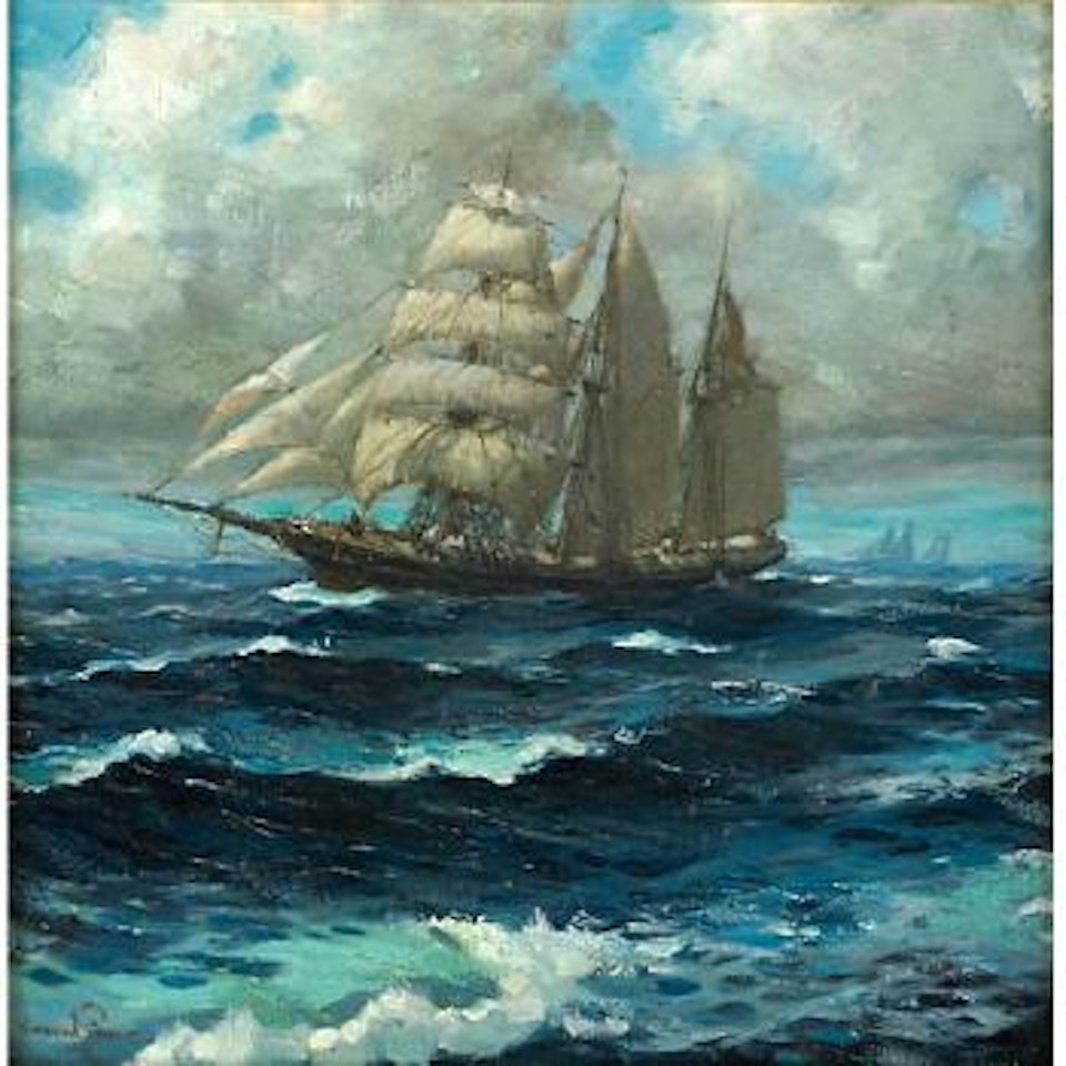 The Barkentine by Gordon Grant