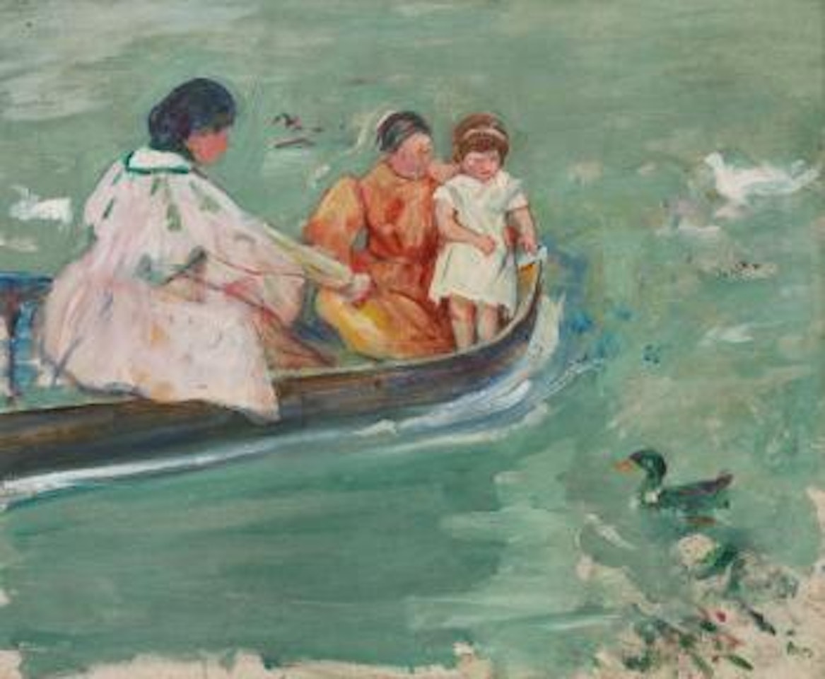 On The Water (Feeding The Ducks; Promenade Sur L'eau) by Mary Cassatt