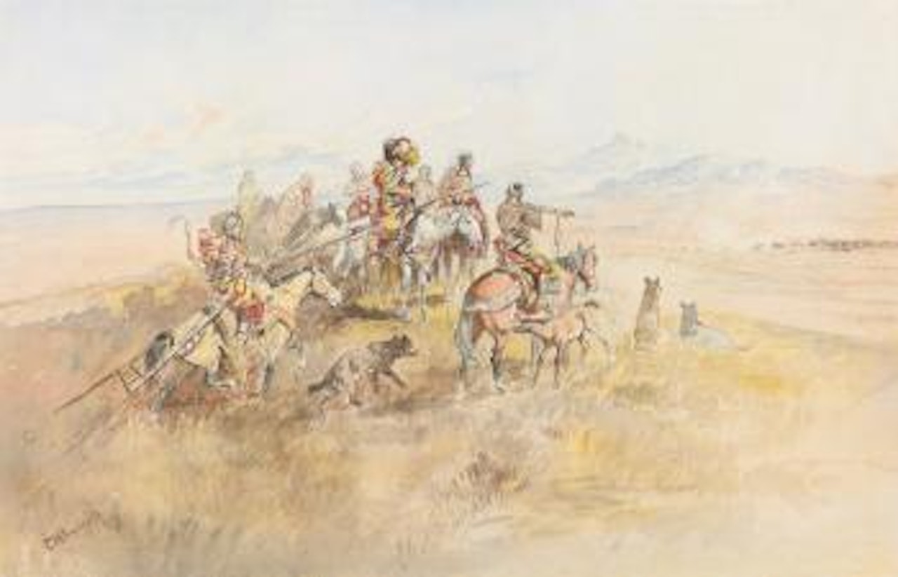 Watching The Buff by Charles M Russell