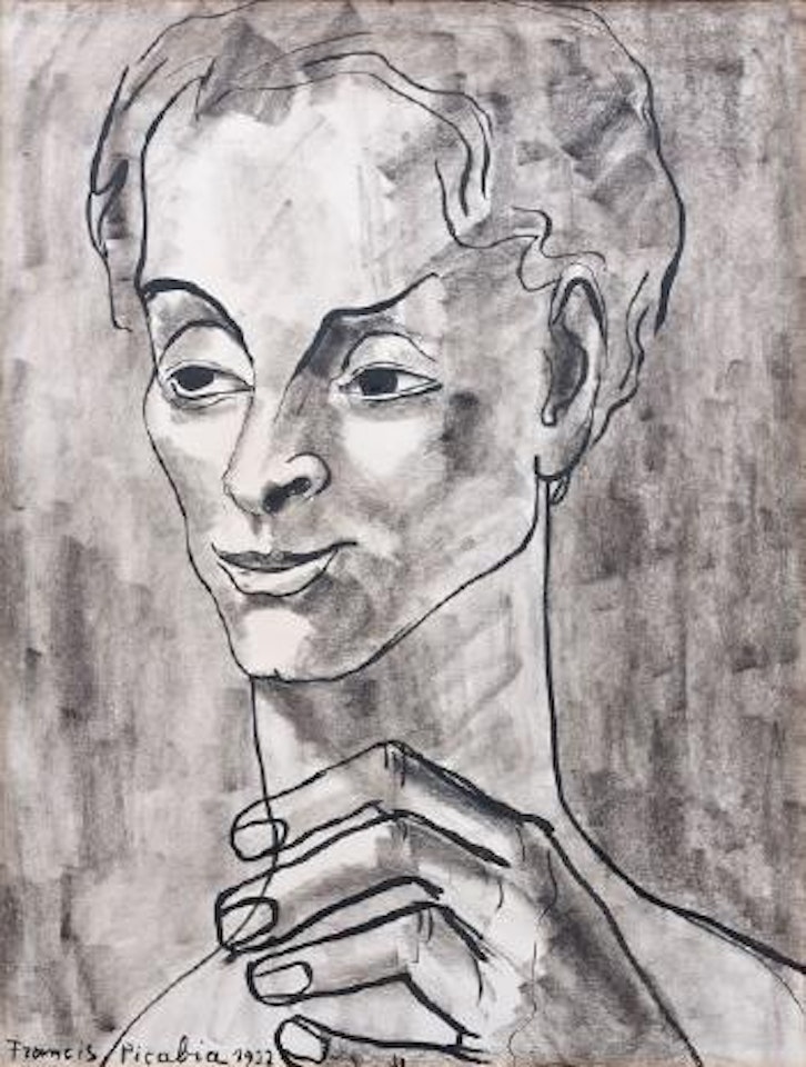 Tête d'homme avec main by Francis Picabia