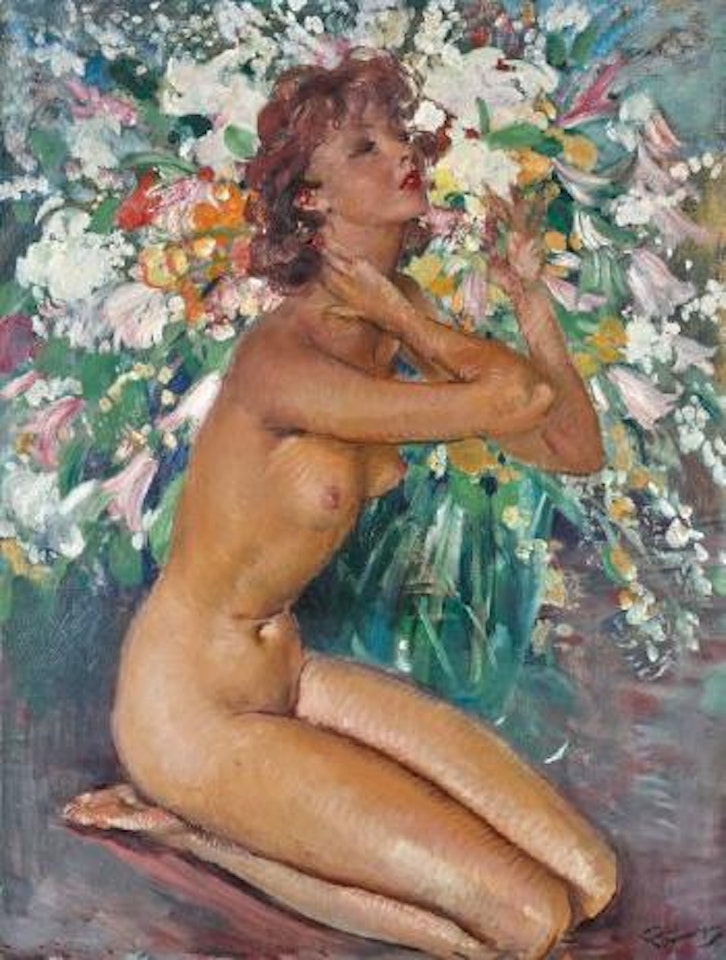 Nu aux lys by Jean Gabriel Domergue