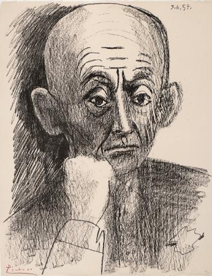 Portrett av D. H. Kahnweiler, II by Pablo Picasso