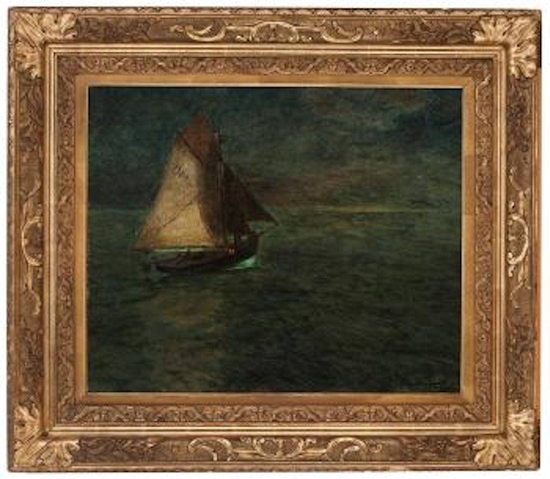 Måneskinnsseilas by Fritz Thaulow
