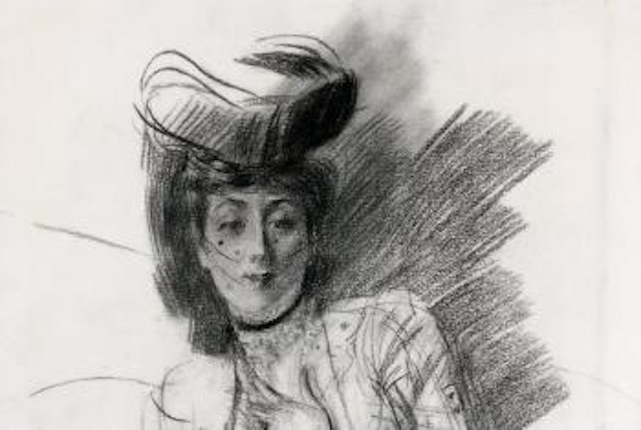 La dame à la voilette à pois by Giovanni Boldini