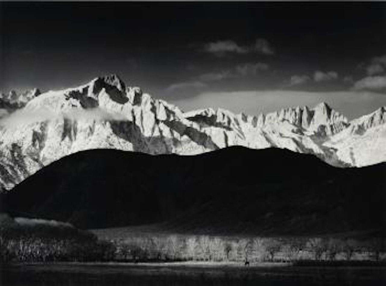 Winter Sunrise, The Sierra Nevada From Lone Pine by Ansel Adams