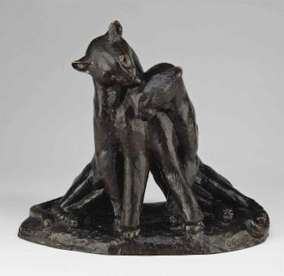 Two Panthers by Georges Lucien Guyot