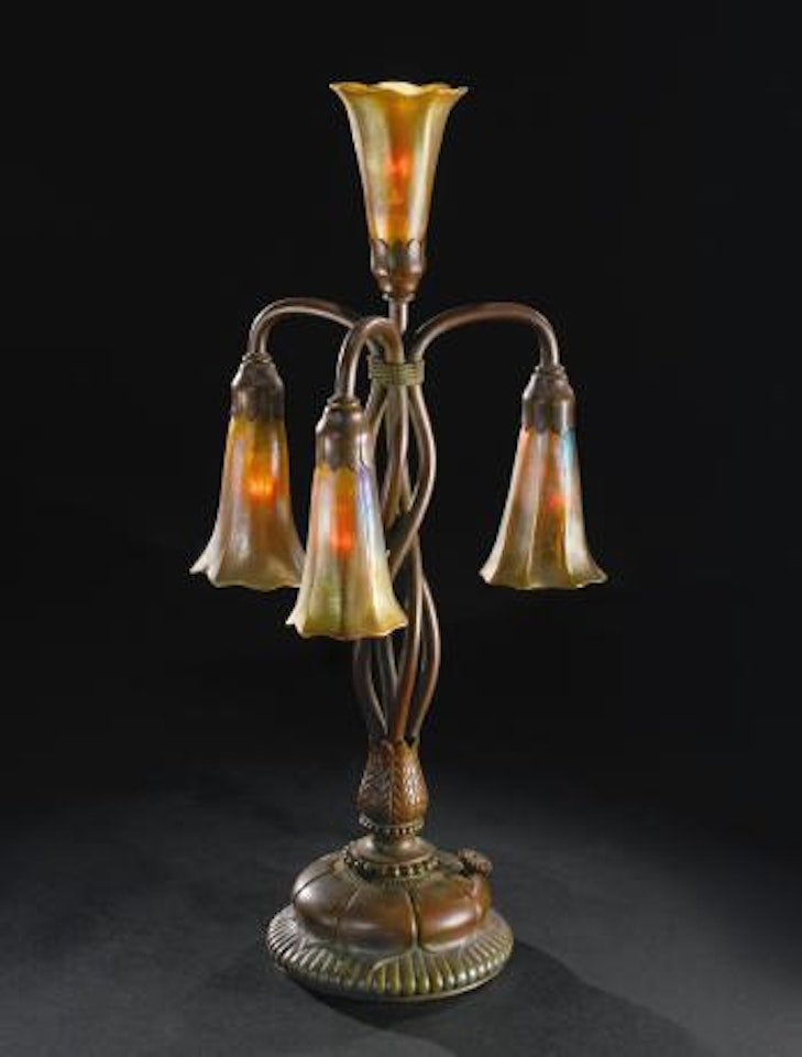 Four-light "Lily" Table Lamp by Tiffany Studios