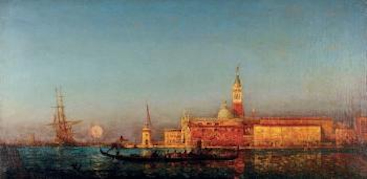Gondole devant San Giorgio by Félix Ziem