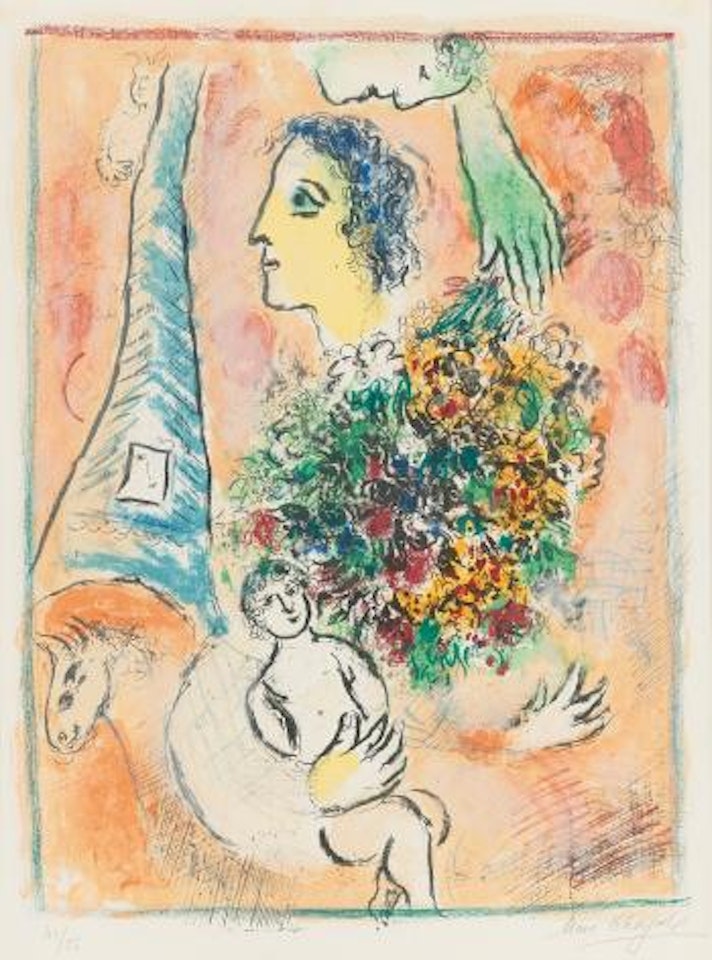 Tribute To The Eiffel Tower (M. 416a) by Marc Chagall