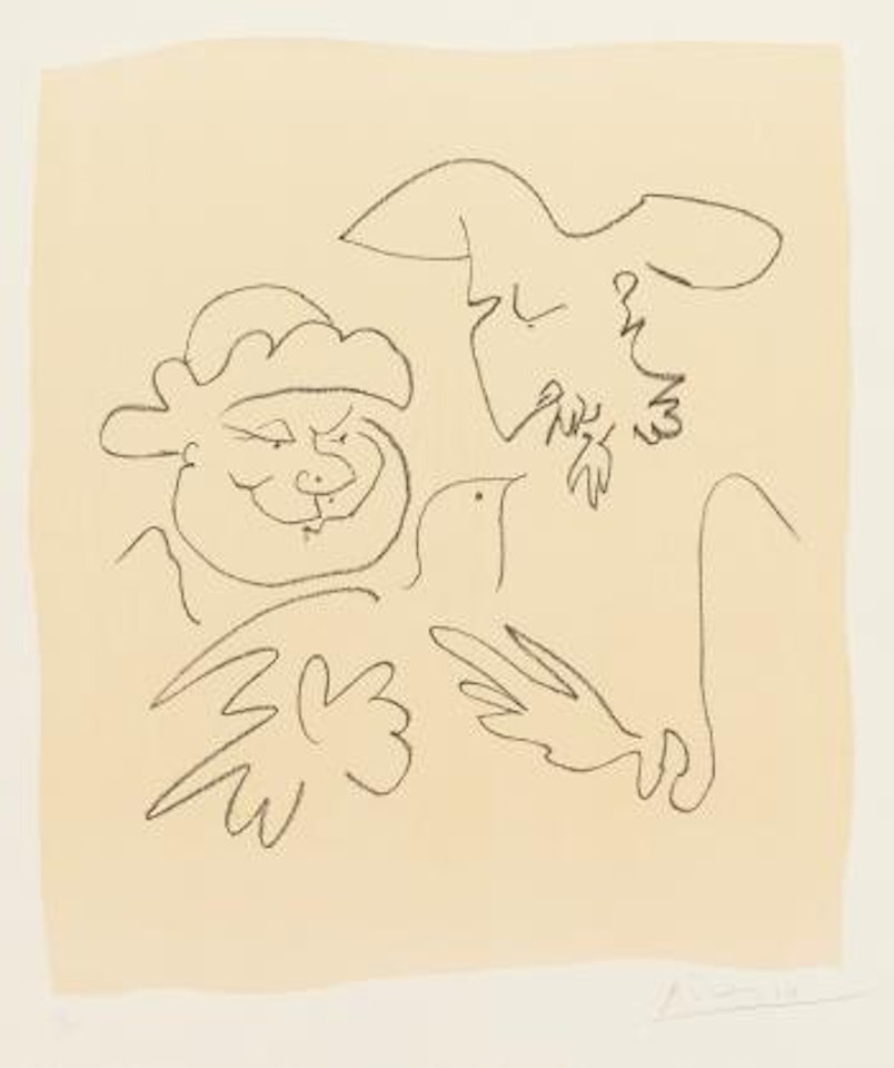 Don Quichotte et Sancho Panca, II (B. 689; M. 208) by Pablo Picasso