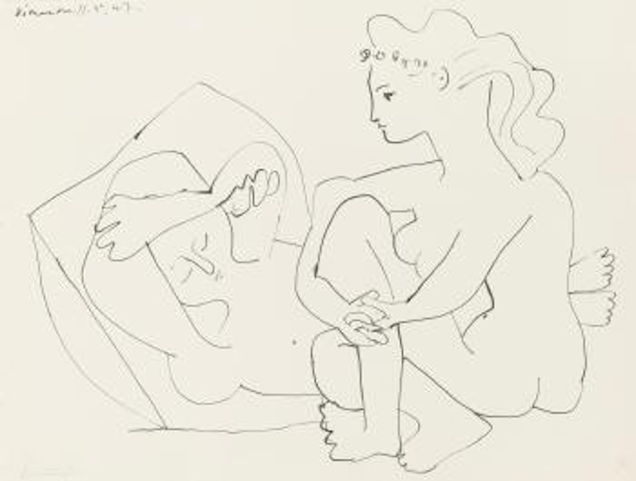 Jeunes Femmes Nues Reposant (B. 453; M. 102) by Pablo Picasso