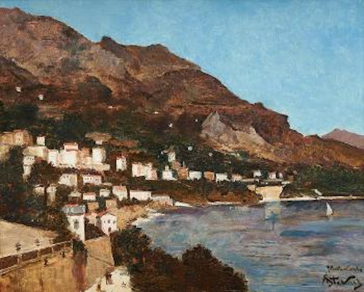 Vue de la Baie de Monte Carlo by Alfred Stevens