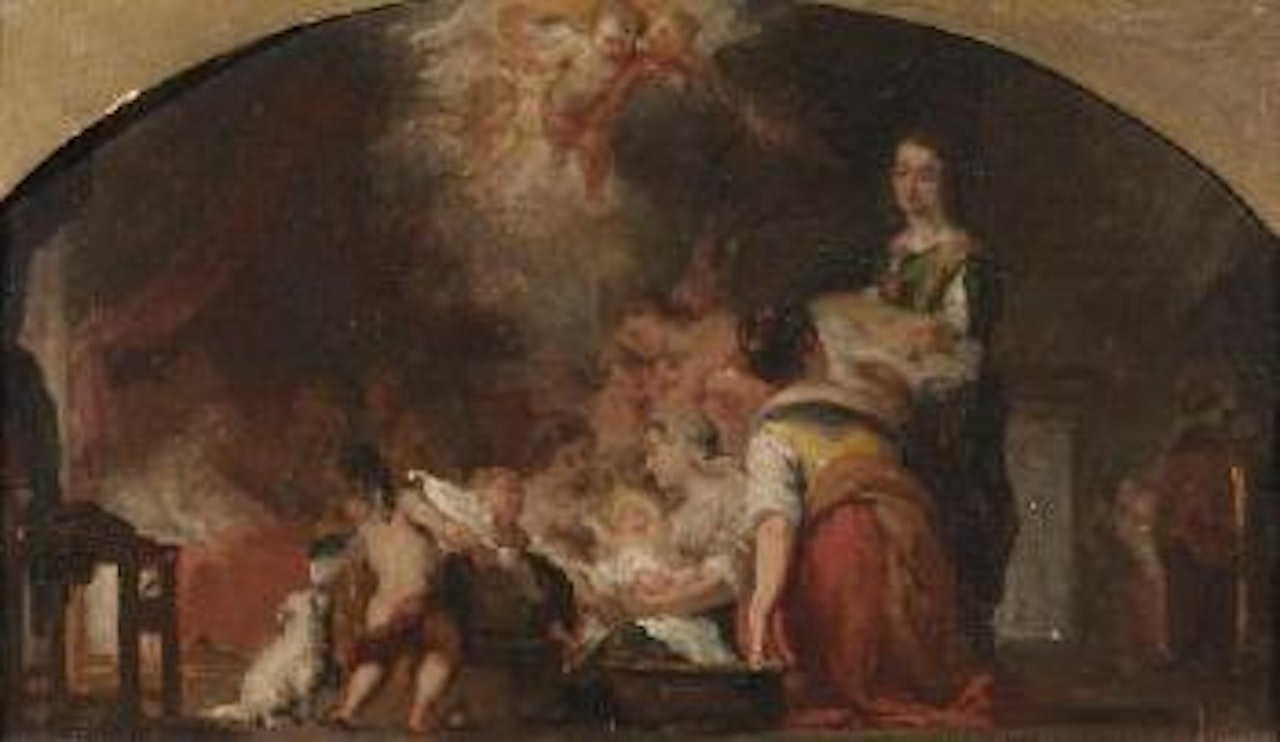 Geburt Mariae by Albert Anker by Bartolomé Esteban Murillo
