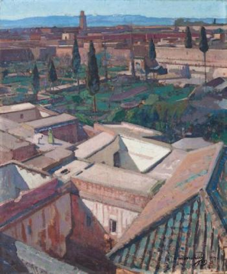 Vue plongeante sur Marrakech by Jacques Majorelle