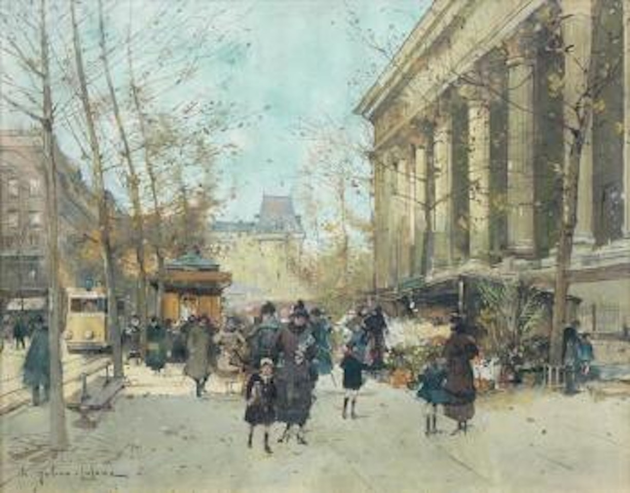 Place de la Madeleine by Eugene Galien-Laloue