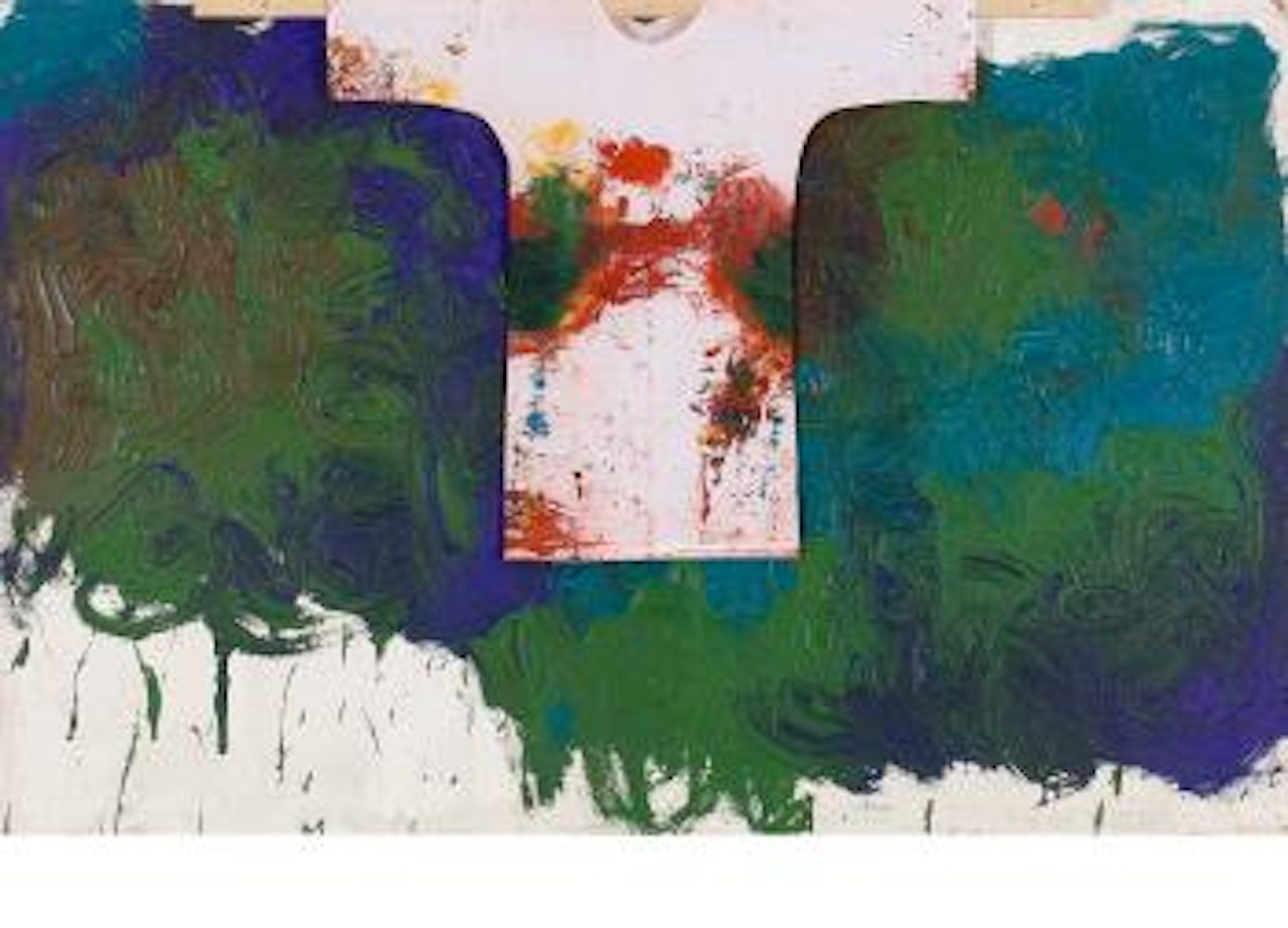 Schüttbild mit hemd by Hermann Nitsch