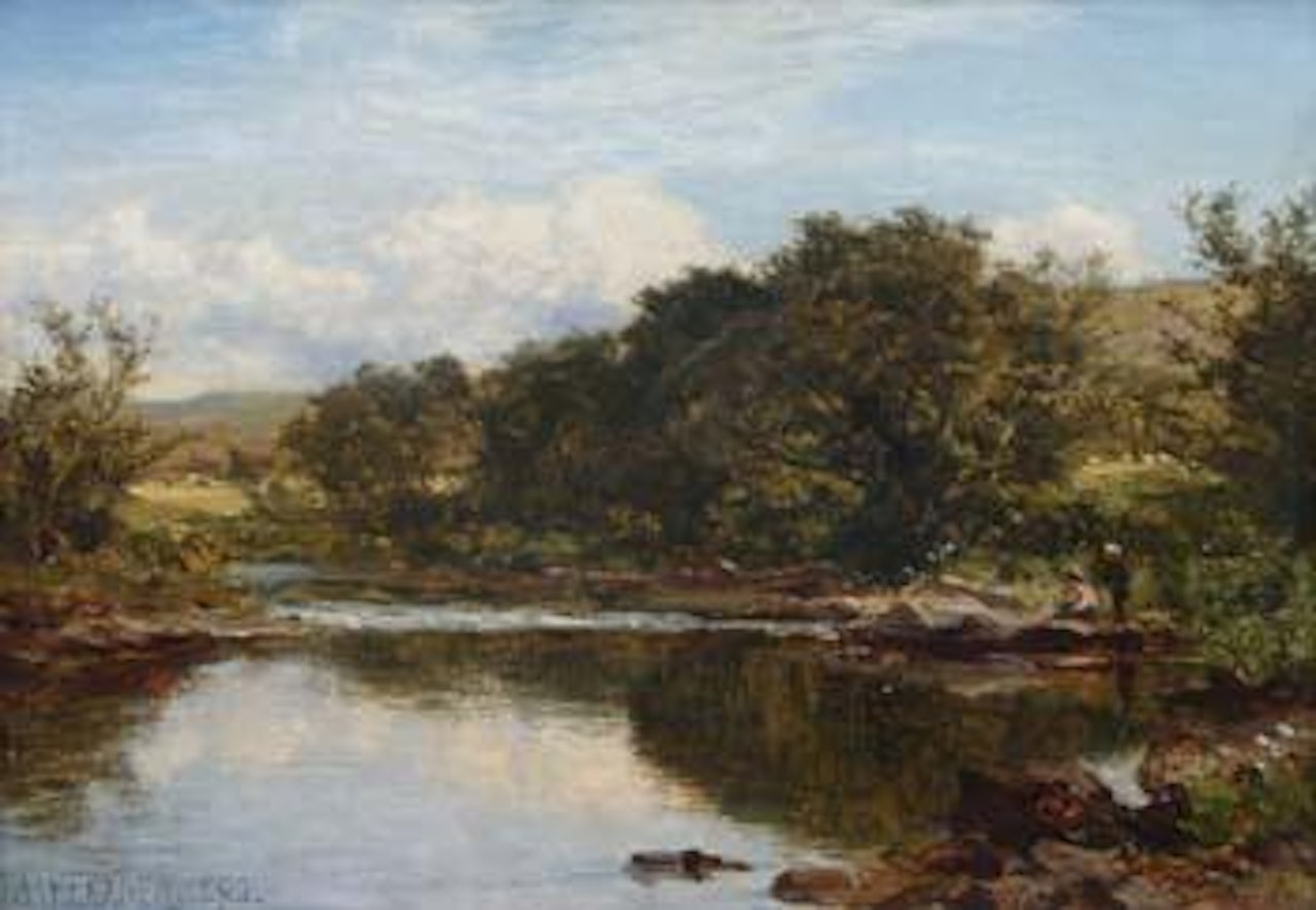 On The Llugwy, North Wales by Benjamin Williams Leader