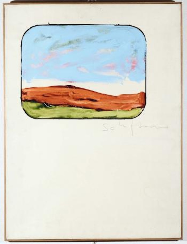 Senza titolo (Paesaggio TV) by Mario Schifano