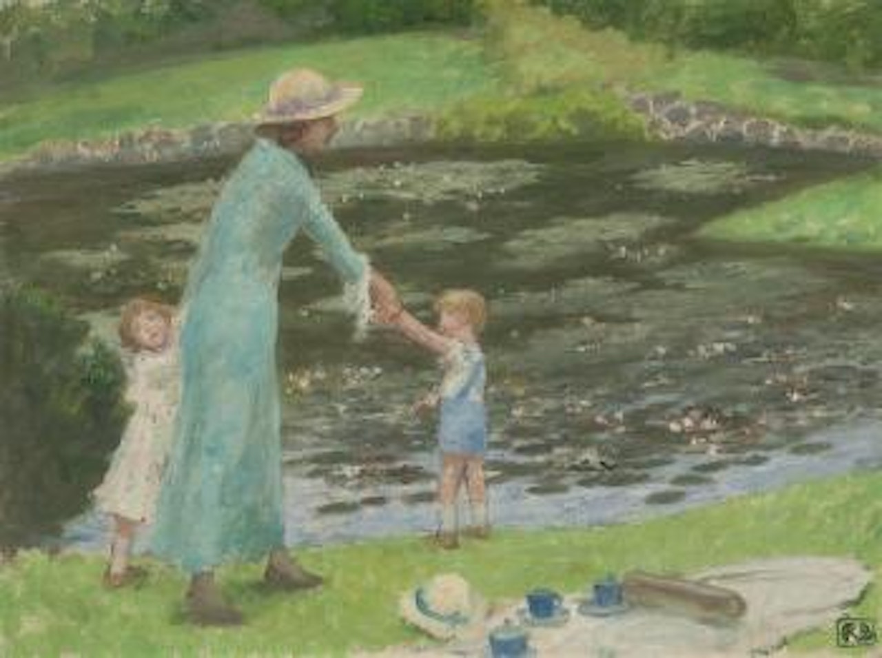 The lily pond by Rupert Charles Wulsten Bunny