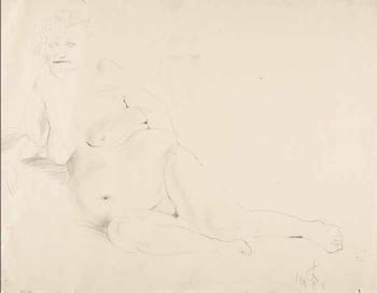 Liegender Akt by Otto Dix