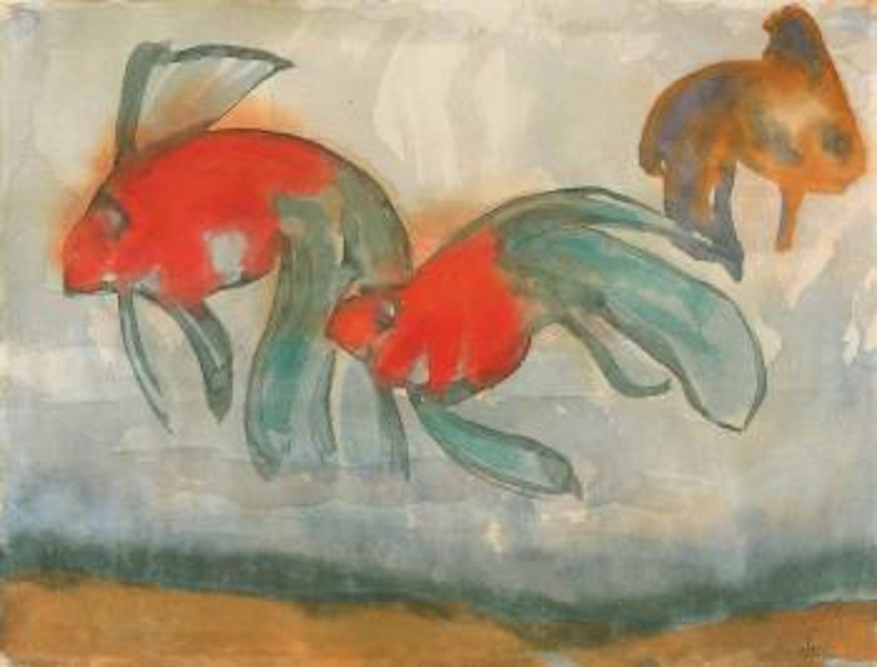 Drei Schleierschwänze by Emil Nolde