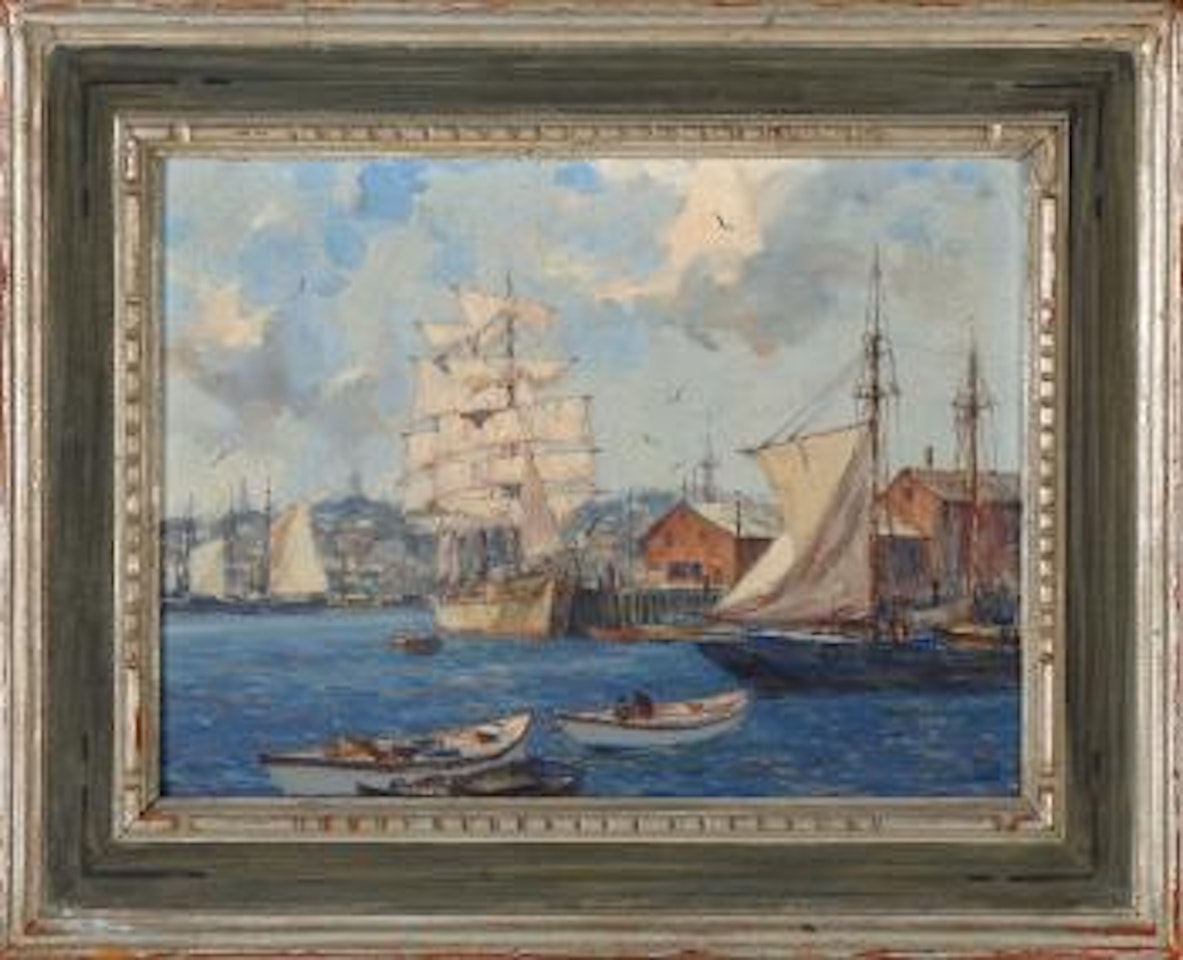 Unloading bait, Old Gloucester by Gordon Grant