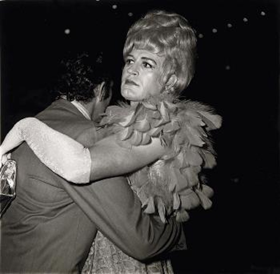 Two men dancing at a drag ball, NYC by Diane Arbus by Neil Selkirk