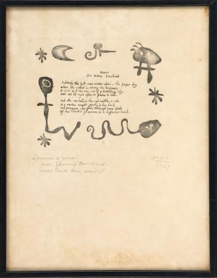 Poem for Diane Bouchard by Joan Miró