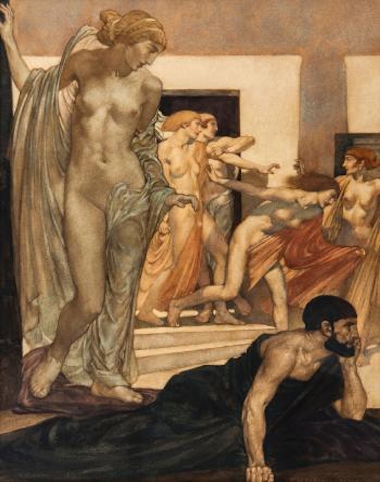 Then down from heaven came Athena by William Russell Flint