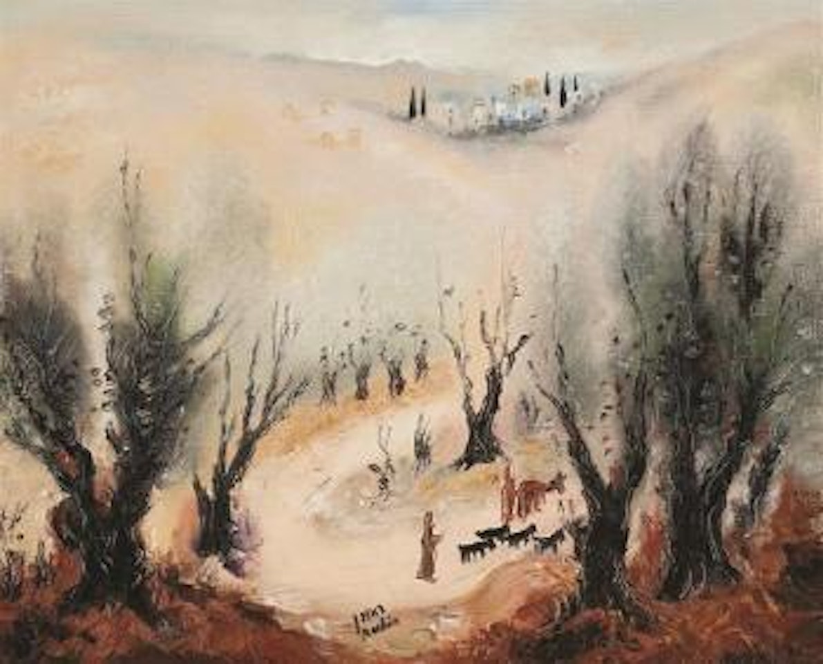 On the road to Galilee by Reuven Rubin