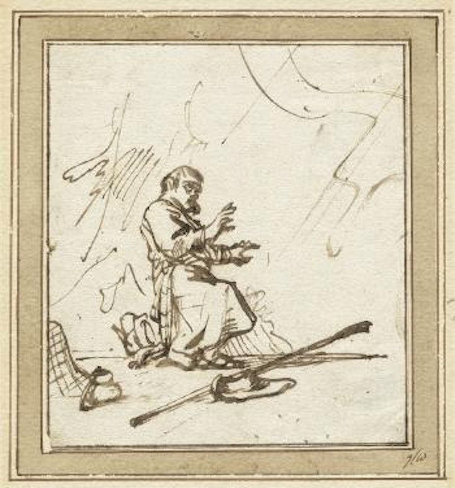 Jacob kniet zum Gebet by Attributed to Rembrandt Harmensz van Rijn