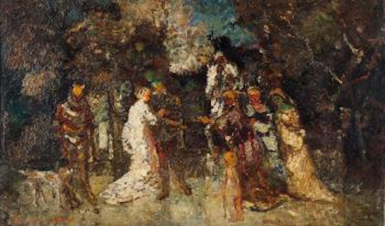 Festa al castello by Adolphe Monticelli