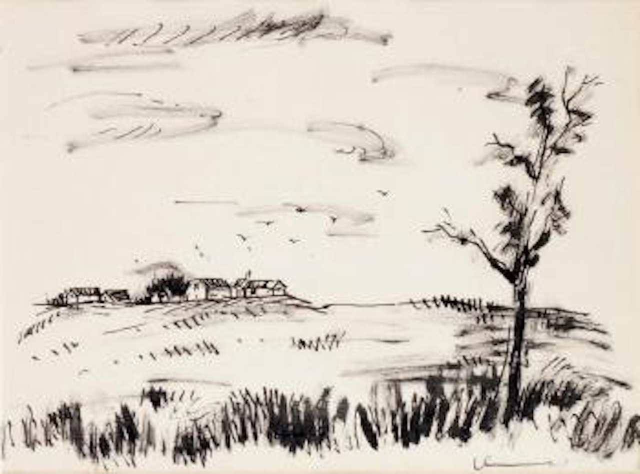 Petit hameau sur la colline by Maurice de Vlaminck