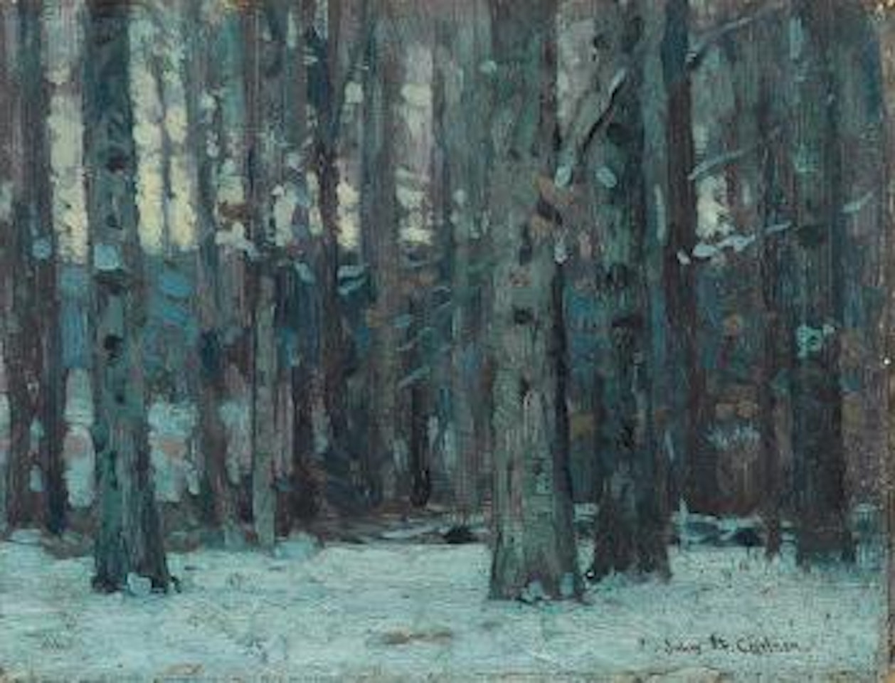 Twilight in the woods by John Fabian Carlson
