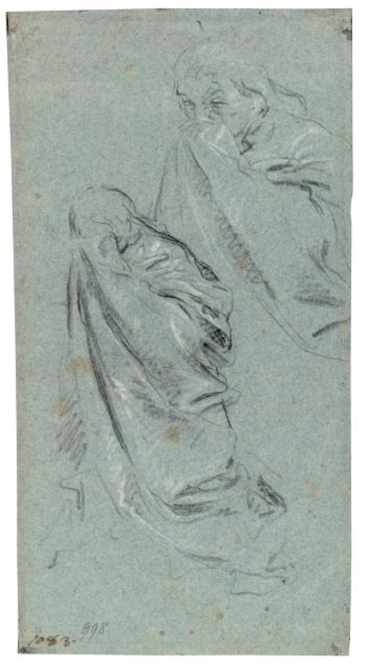 Studies For A Figure Of The Mourning St. John by Giovanni Domenico Tiepolo