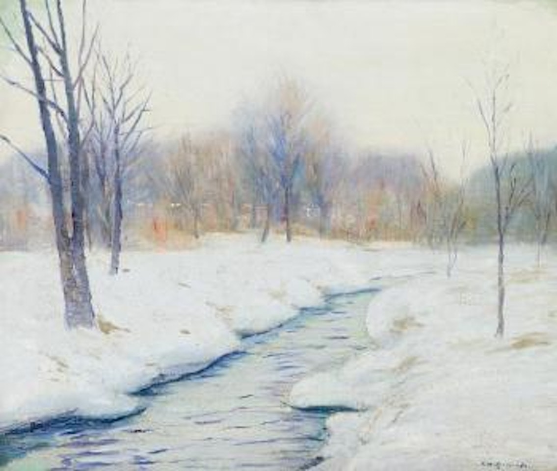 A river in winter by Edward Willis Redfield