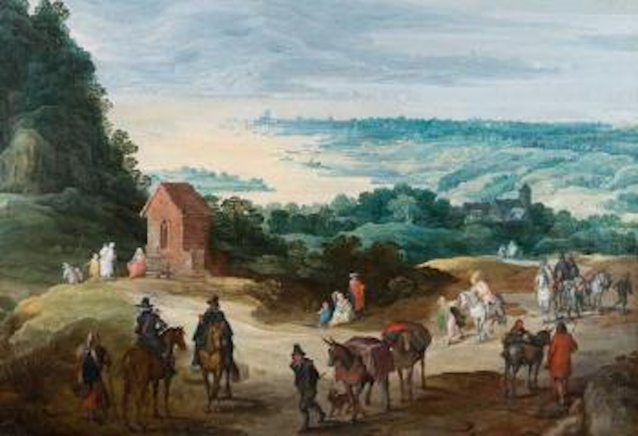 Convoi dans un paysage by Joos de Momper the Younger