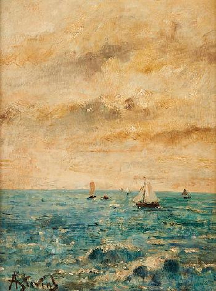 Régate par temps calme by Alfred Stevens